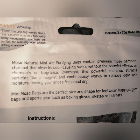 Moso Natural Mini Bamboo Charcoal odor eliminators 2Pac - Picture 5 of 5